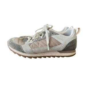 Merrell Alpine Laurel Trail Hiking Sneakers Suede Leather Beige Gray Womens 8